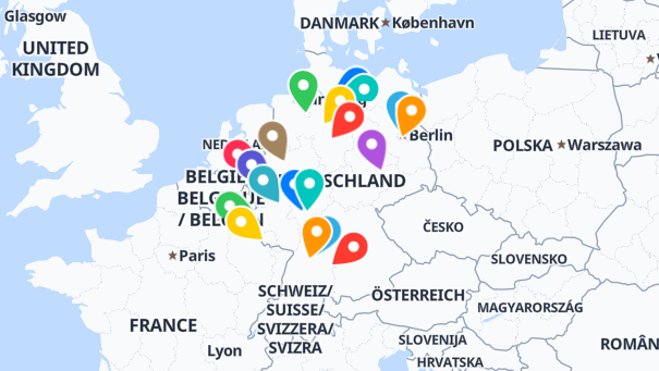 Map of company locations