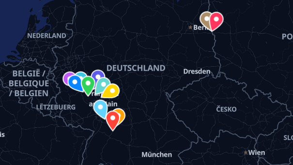 Map of company locations