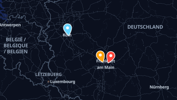Map of company locations