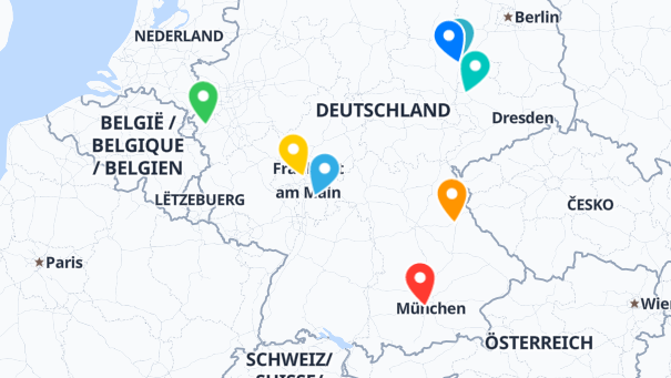 Map of company locations