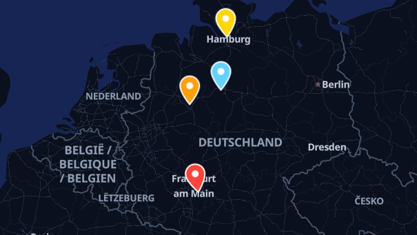 Map of company locations