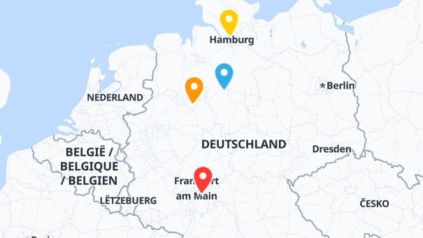 Map of company locations