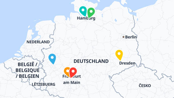 Map of company locations