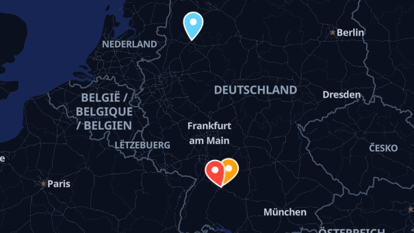 Map of company locations