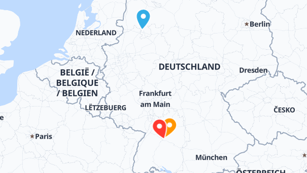 Map of company locations