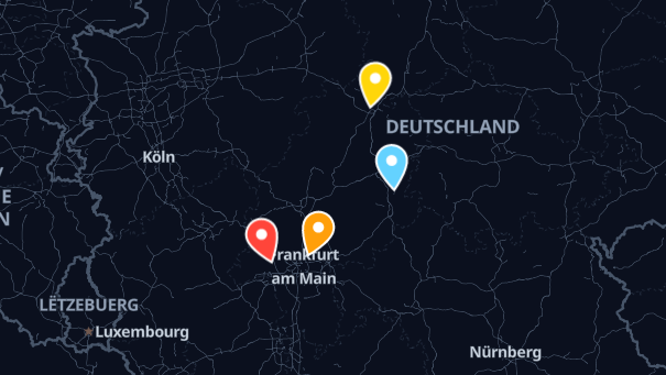 Map of company locations