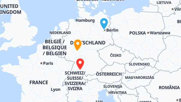 Map of company locations