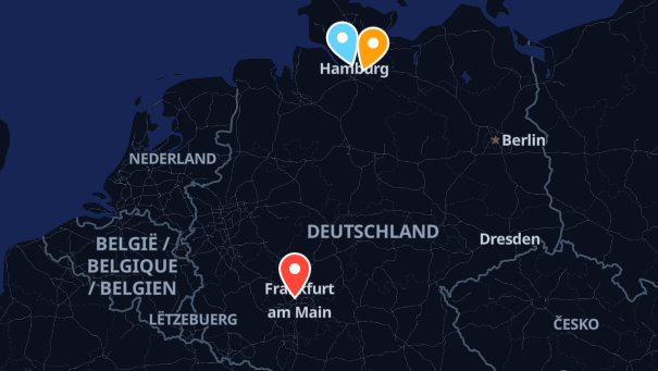 Map of company locations