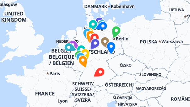 Map of company locations