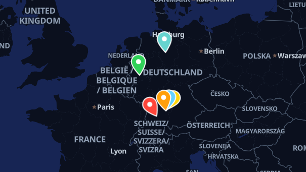 Map of company locations