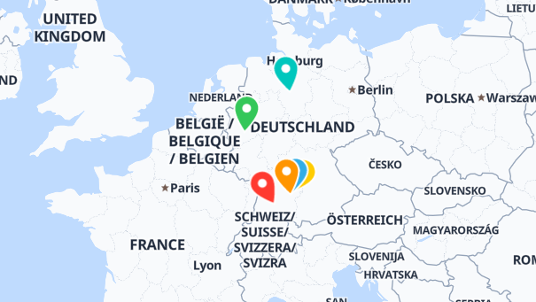 Map of company locations
