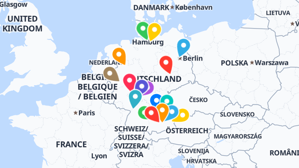 Map of company locations