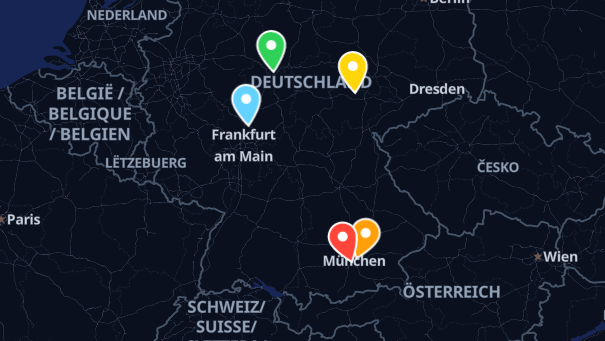 Map of company locations