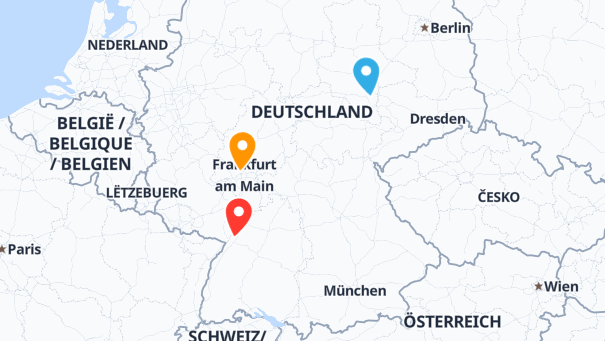 Map of company locations