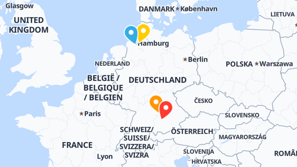 Map of company locations