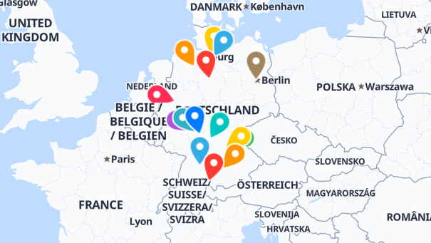 Map of company locations