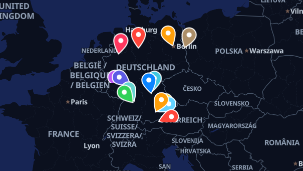 Map of company locations