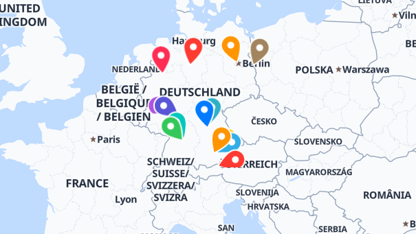 Map of company locations