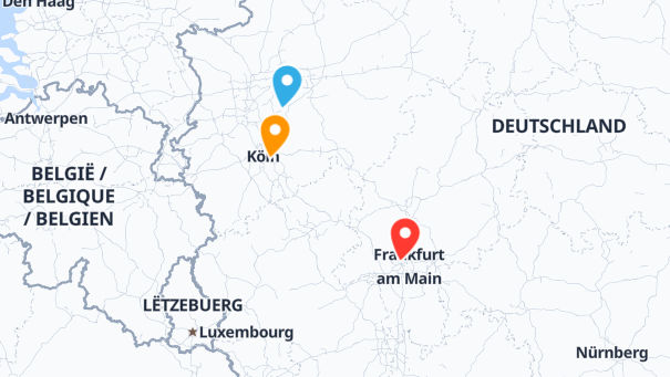 Map of company locations