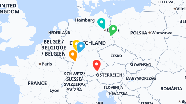 Map of company locations