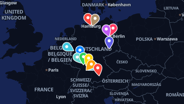 Map of company locations