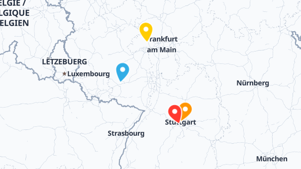 Map of company locations