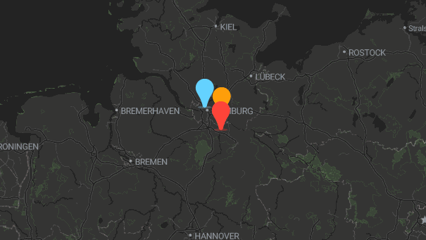 Map of company locations
