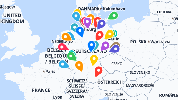 Map of company locations