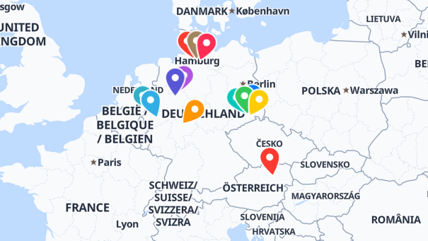 Map of company locations