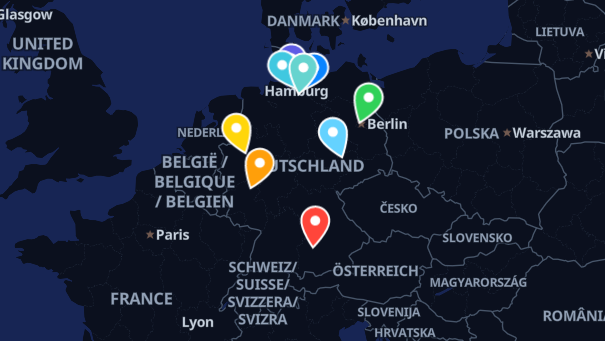 Map of company locations