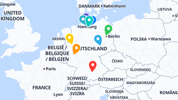 Map of company locations