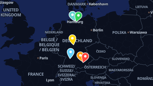 Map of company locations