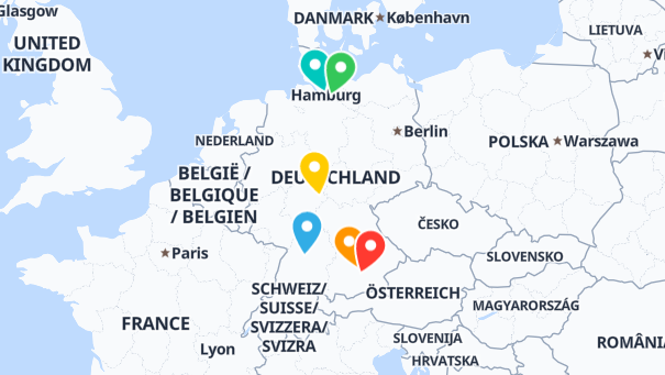 Map of company locations