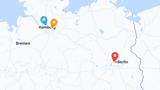 Map of company locations