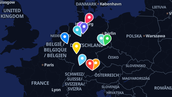 Map of company locations