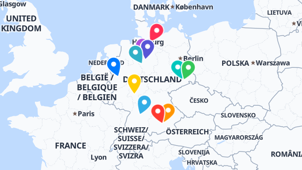 Map of company locations