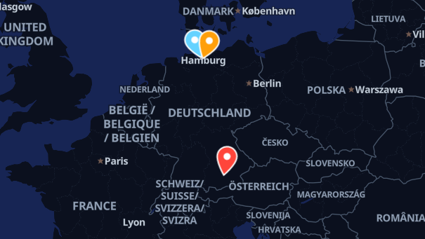 Map of company locations