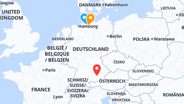 Map of company locations