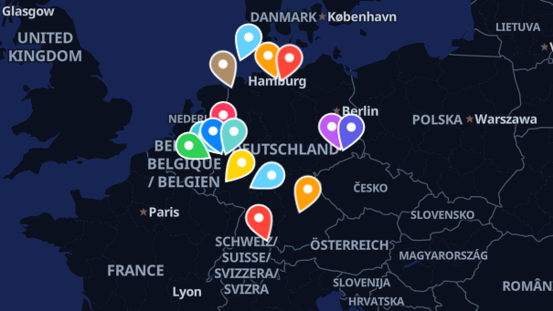 Map of company locations