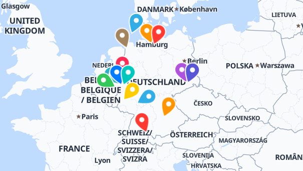 Map of company locations