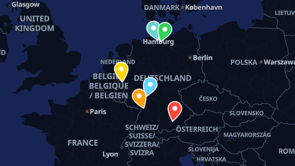 Map of company locations