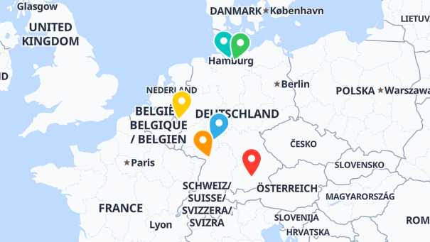 Map of company locations