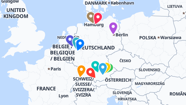 Map of company locations