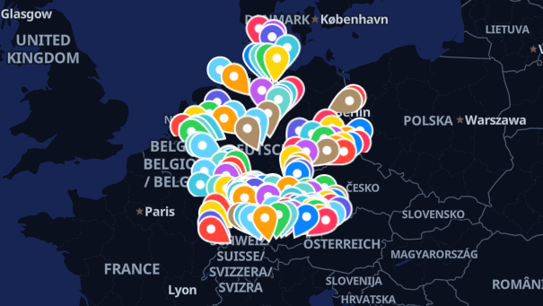 Map of company locations