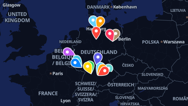 Map of company locations