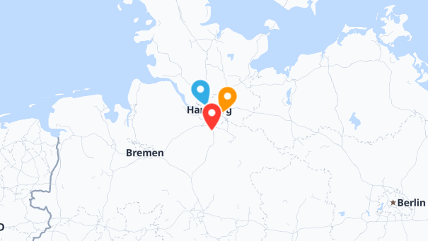 Map of company locations