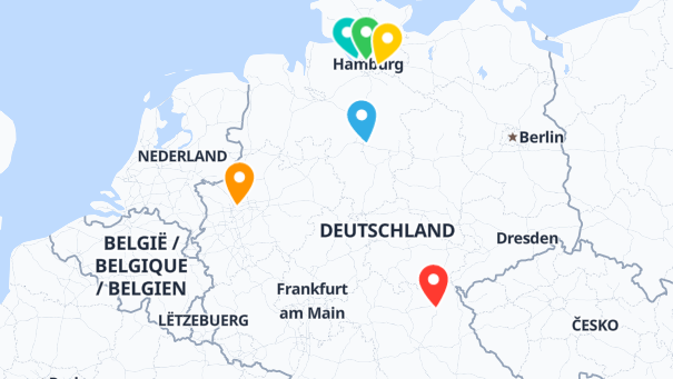 Map of company locations