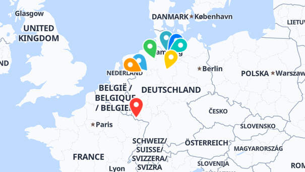 Map of company locations