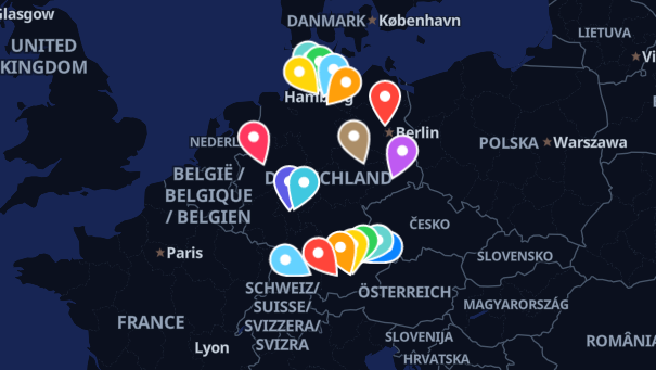 Map of company locations
