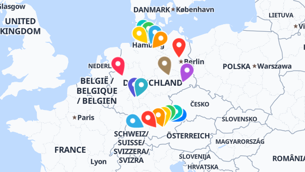 Map of company locations